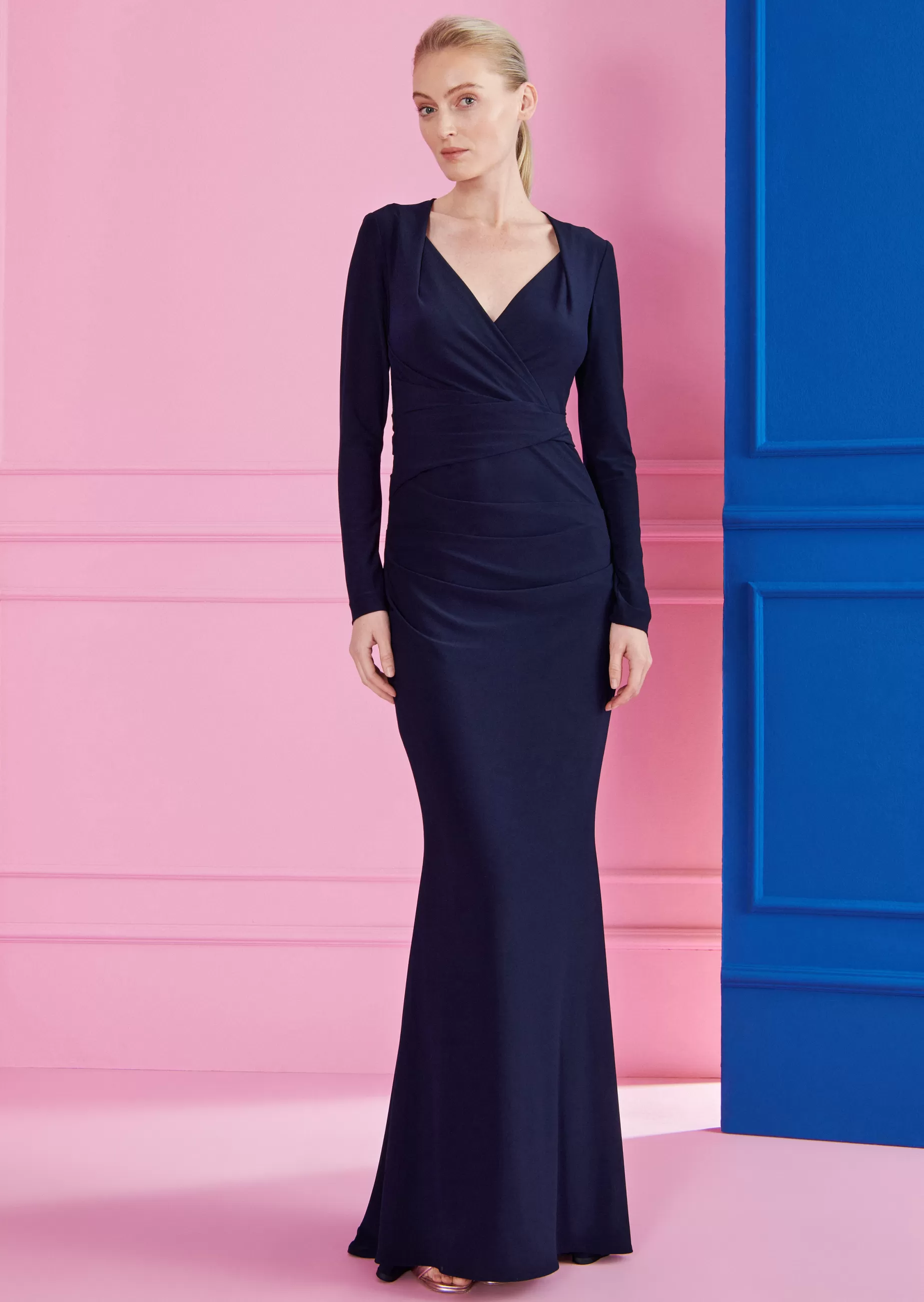 Cheap Talbot Runhof Langes Kleid Holger3 Marineblau
