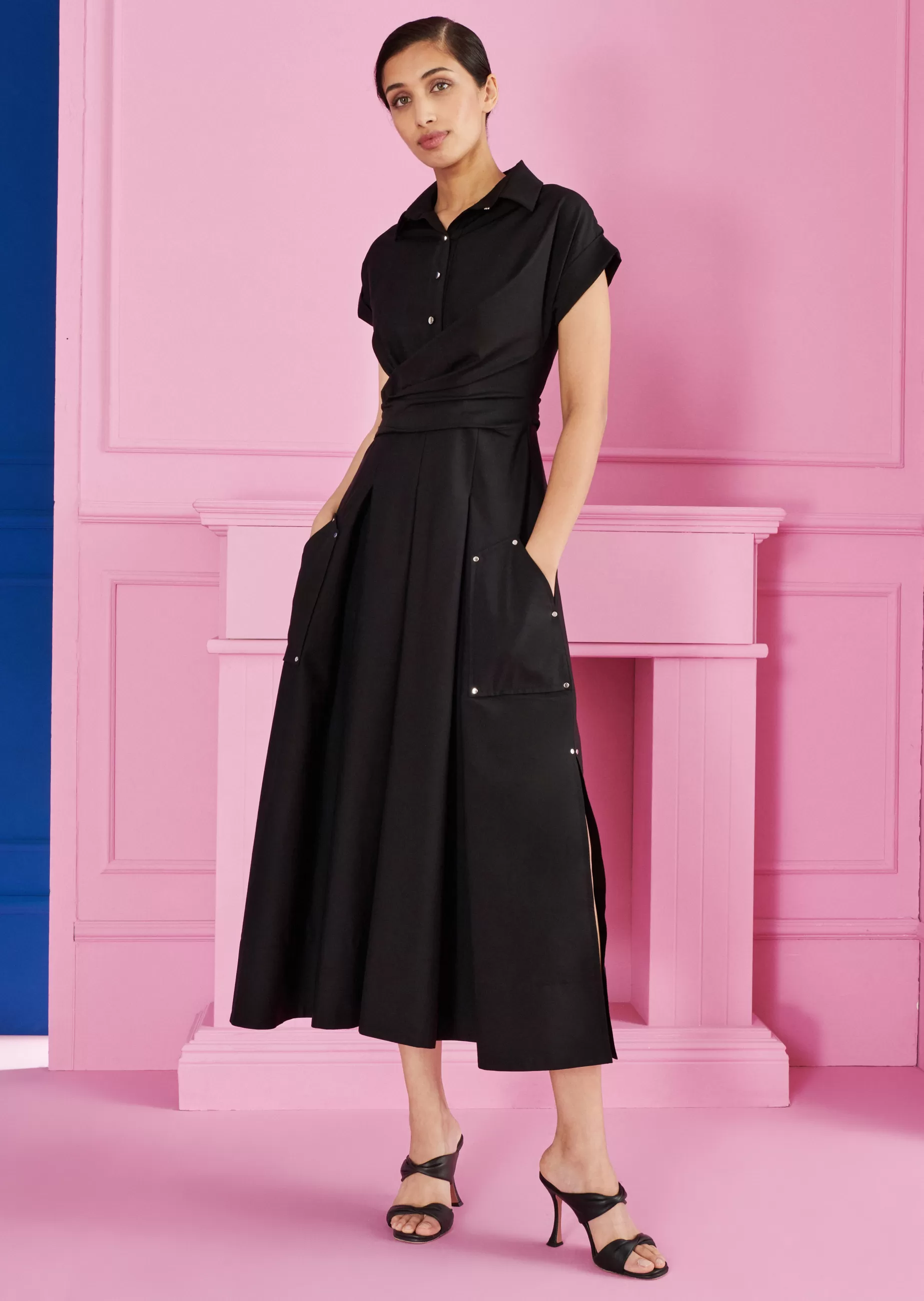 Clearance Talbot Runhof Midikleid Sorrentina1 Schwarz