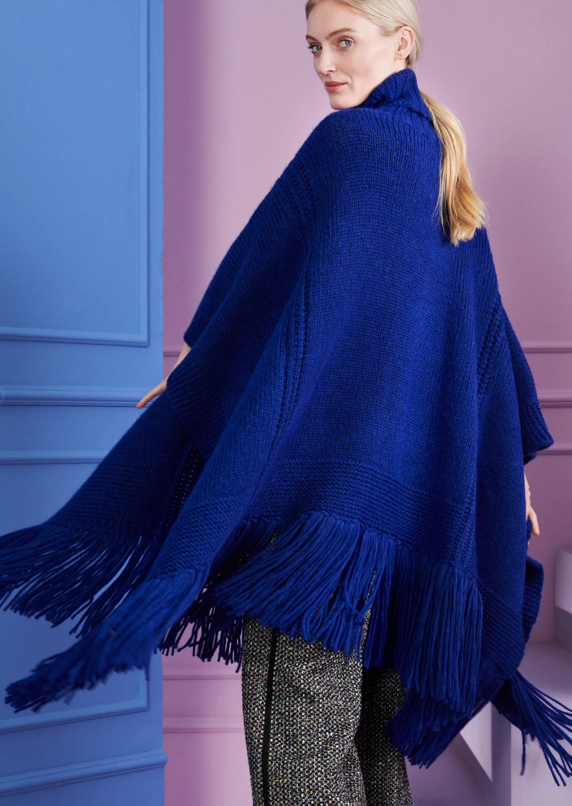 Clearance Talbot Runhof Poncho PadmaPoncho1 Royalblau